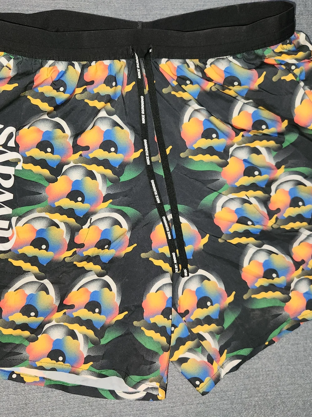 Men's Black Floral Print Swim Shorts #347